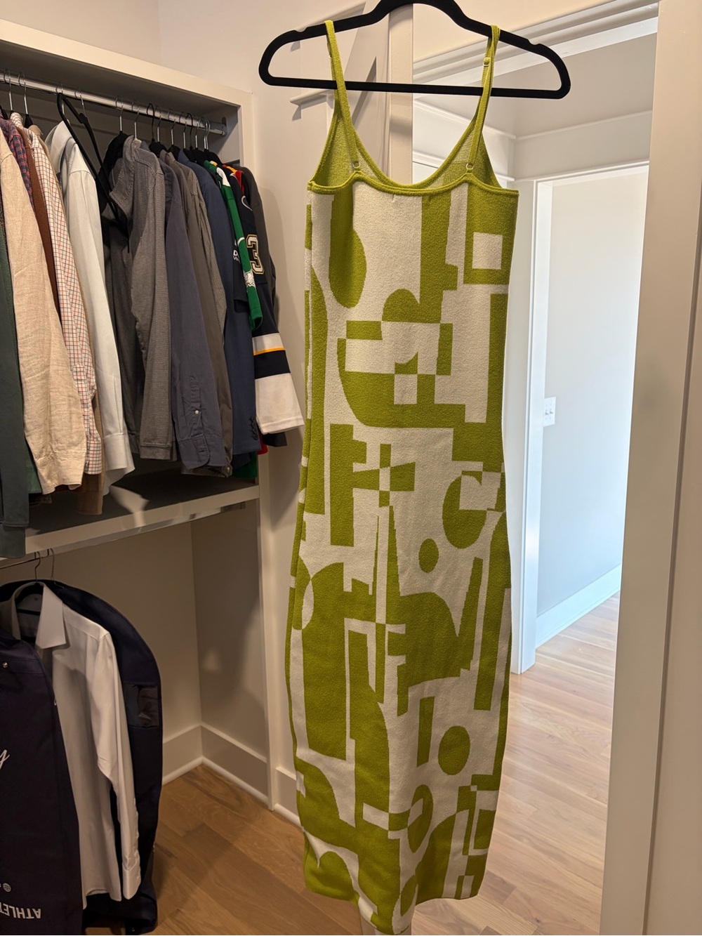 Peppermayo Green & White Geometric Maxi Dress - Picture 3 of 5